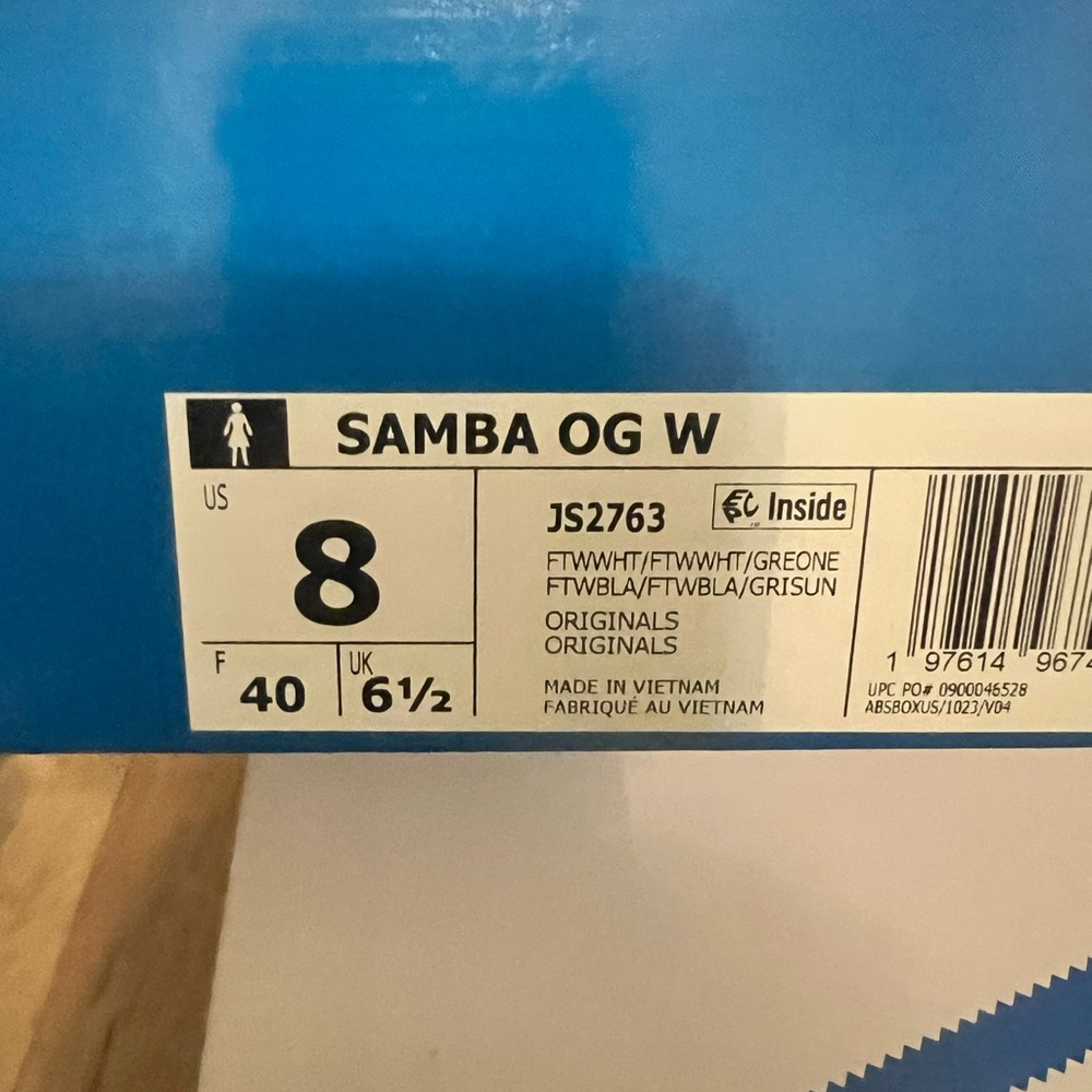 Adidas Samba White and Gum Sneakers - Picture 7 of 7